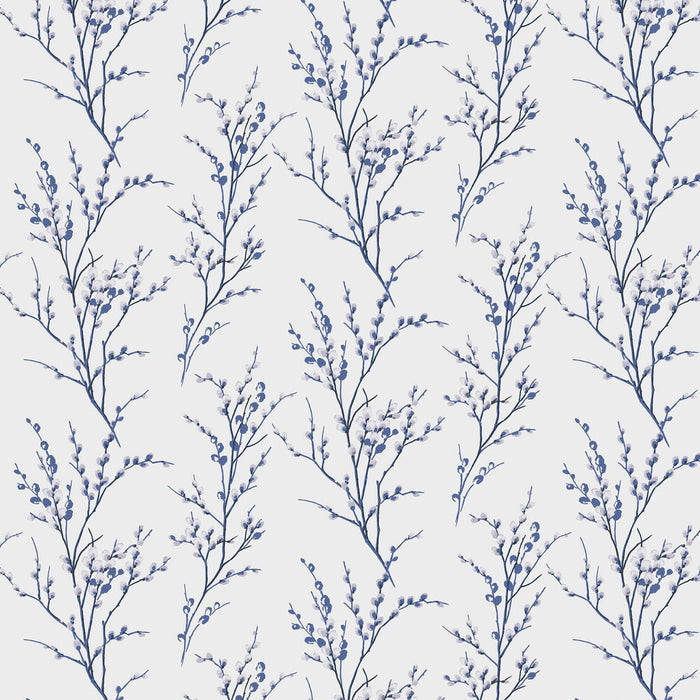 Laura Ashley Pussy Willow Wallpaper - Off White/Midnight