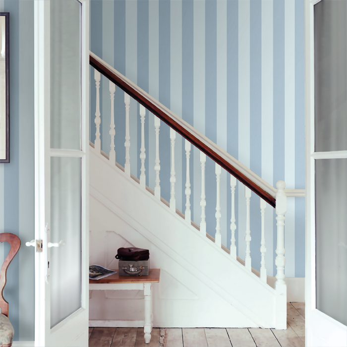 Laura Ashley Lille Wallpaper - Blue Sky