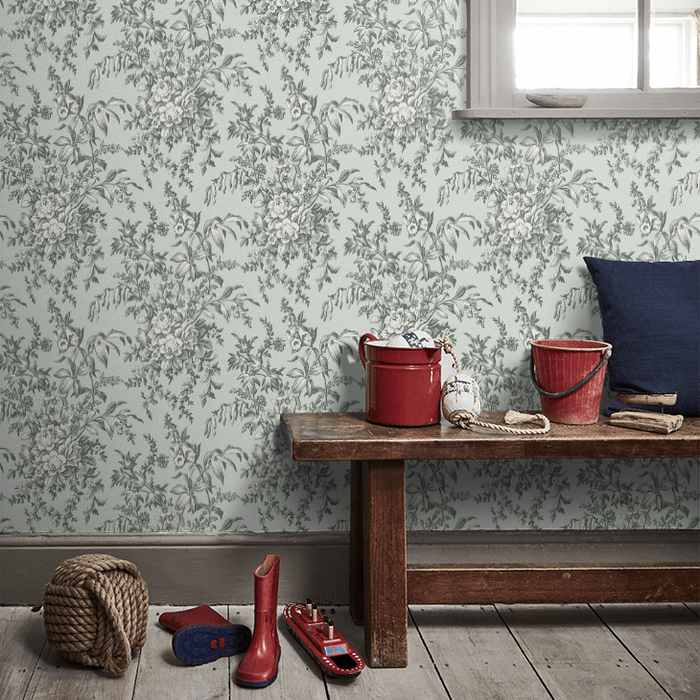 Laura Ashley Picardie Wallpaper - Sage