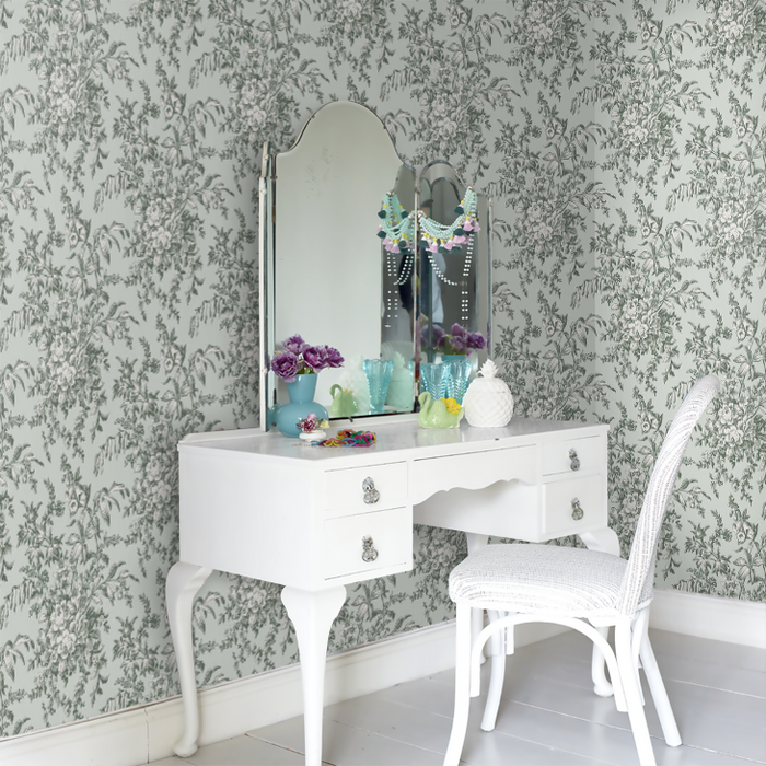 Laura Ashley Picardie Wallpaper - Sage