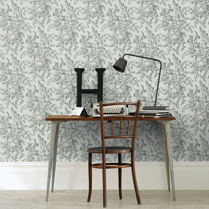 Laura Ashley Picardie Wallpaper - Sage